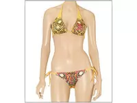 ed hardy femmes maillots de bain hardy8007-or-jaune-ebd